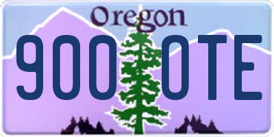 OR license plate 900OTE