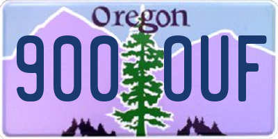 OR license plate 900OUF