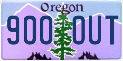 OR license plate 900OUT