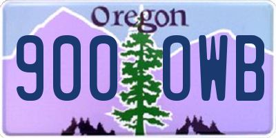 OR license plate 900OWB