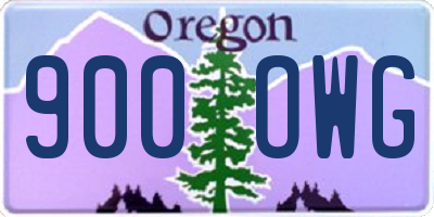 OR license plate 900OWG