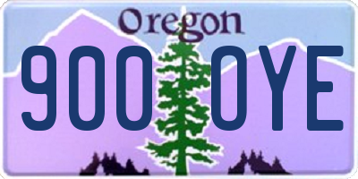 OR license plate 900OYE