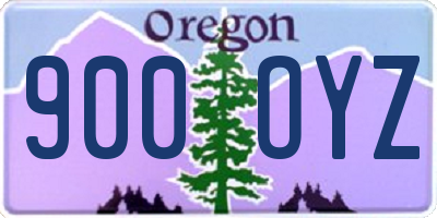 OR license plate 900OYZ