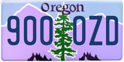 OR license plate 900OZD