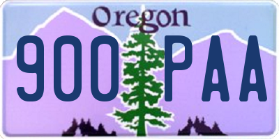 OR license plate 900PAA