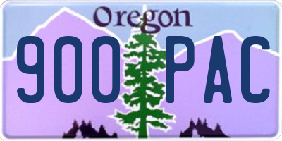 OR license plate 900PAC