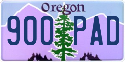 OR license plate 900PAD