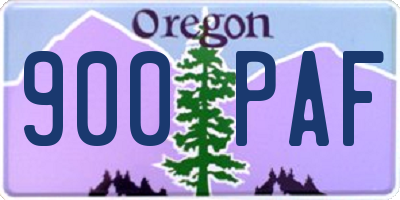 OR license plate 900PAF