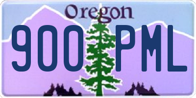 OR license plate 900PML