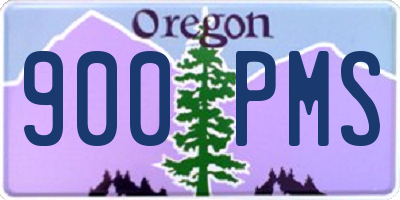 OR license plate 900PMS
