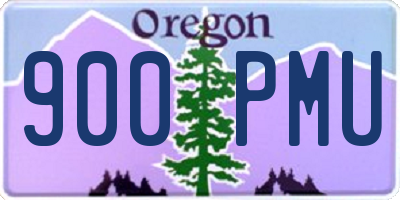 OR license plate 900PMU
