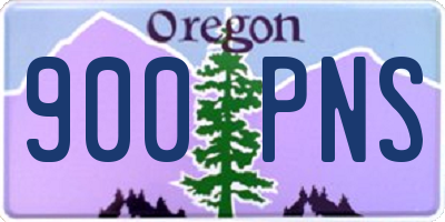 OR license plate 900PNS