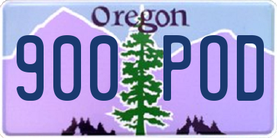 OR license plate 900POD