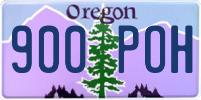 OR license plate 900POH