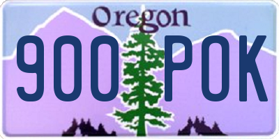 OR license plate 900POK
