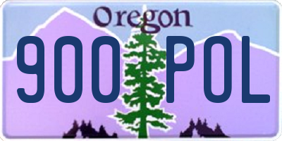 OR license plate 900POL