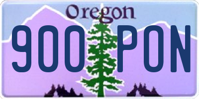 OR license plate 900PON