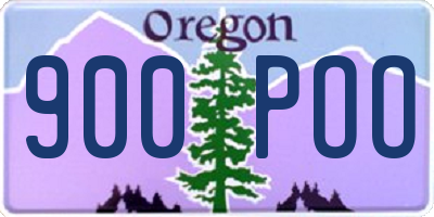 OR license plate 900POO