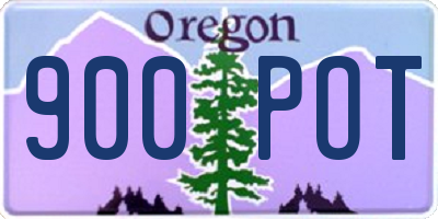 OR license plate 900POT