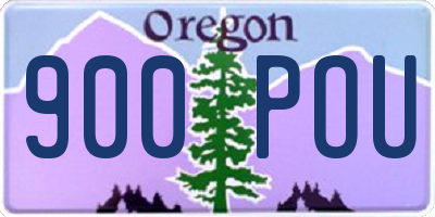 OR license plate 900POU