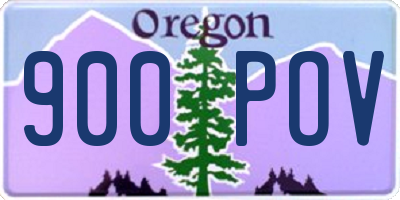 OR license plate 900POV