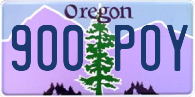 OR license plate 900POY