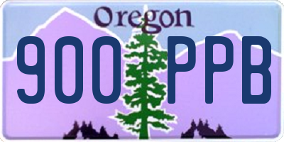 OR license plate 900PPB