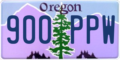 OR license plate 900PPW