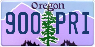 OR license plate 900PRI