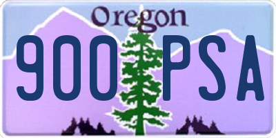 OR license plate 900PSA