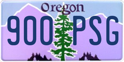 OR license plate 900PSG