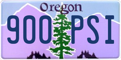 OR license plate 900PSI