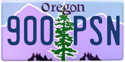 OR license plate 900PSN