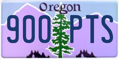 OR license plate 900PTS