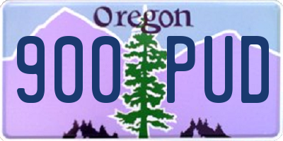 OR license plate 900PUD