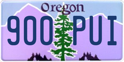 OR license plate 900PUI