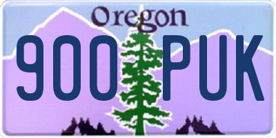 OR license plate 900PUK