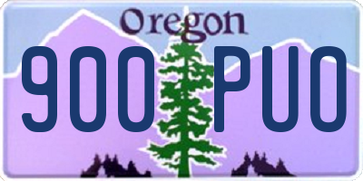 OR license plate 900PUO