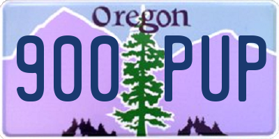 OR license plate 900PUP