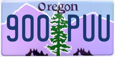 OR license plate 900PUU