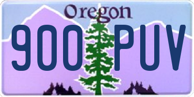 OR license plate 900PUV