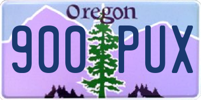 OR license plate 900PUX