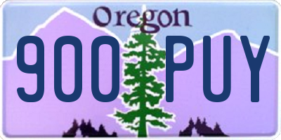 OR license plate 900PUY
