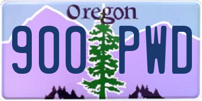OR license plate 900PWD
