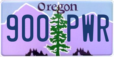 OR license plate 900PWR