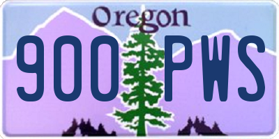 OR license plate 900PWS