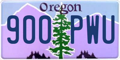 OR license plate 900PWU
