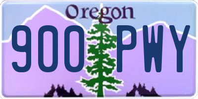 OR license plate 900PWY