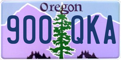 OR license plate 900QKA