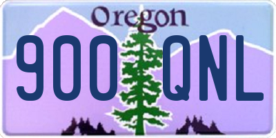 OR license plate 900QNL